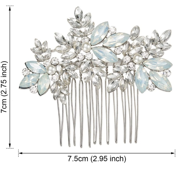 New Crystal Hair Pieces Bridal Comb Rhinestone main image 6